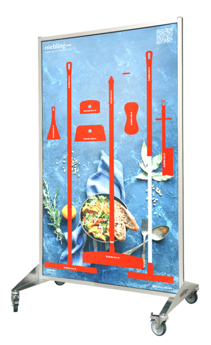 Schattenwand nach 5s ohne Artikel auf Rollen Mobil